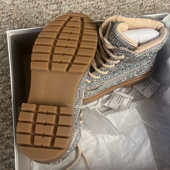 NEW BETSEY JOHNSON RHINESTONE BOOTS - Picture 3 of 5